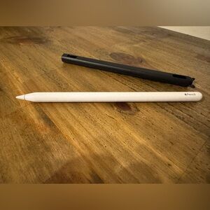 Apple Pencil (2nd Gen) with black protective case